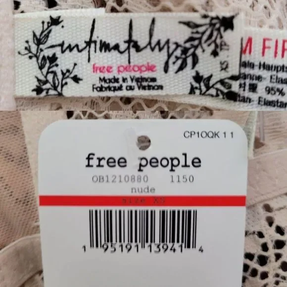 Free People Lacey Looks Bandeau OB1210880 Revolve FREE-WI466 Nude Sz XS - Picture 3 of 7